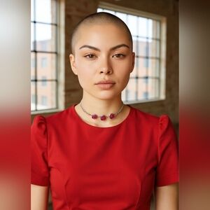 Stainless steel curbed chains roses choker necklace